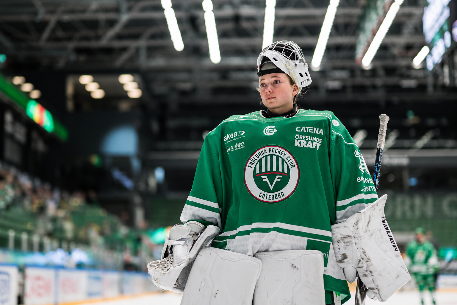 Selma Hedlund in the crease